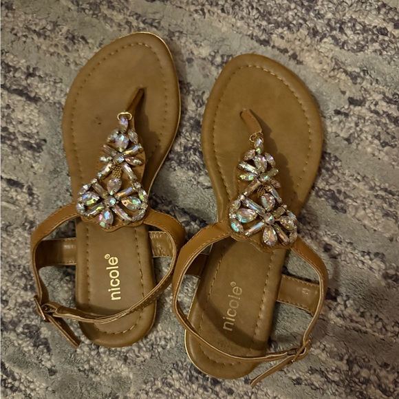 Nicole Tan Bling Sandals for Summer size 6 - Picture 1 of 6